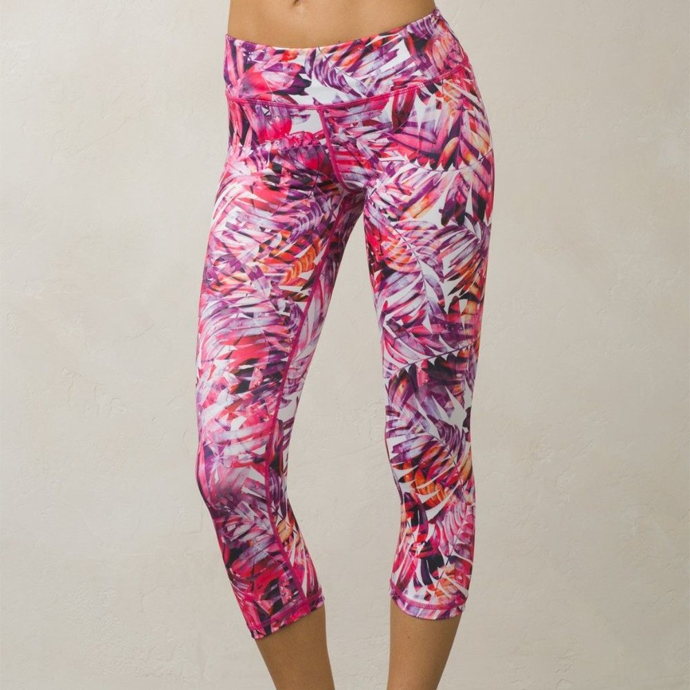 Prana roxanne capri printed legging size medium